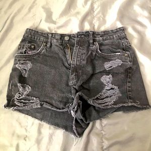 Black Jean Shorts